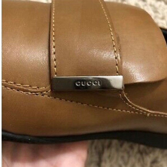 Gucci Rubber Soled Black Leather Driving Loafers 7 1/2 Vintage Unisex - Picture 10 of 12